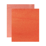 Micro Fine Glitter Paper, Orange/Copper,  5" x 6", 2 Sheets