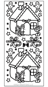 Gingerbread House Outline Sticker