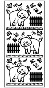 Piggy Outline Sticker