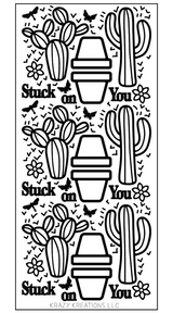 Cactus Outline Sticker