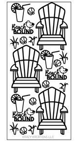 Adirondack Chair Outline Sticker