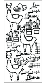 Llama Outline Sticker