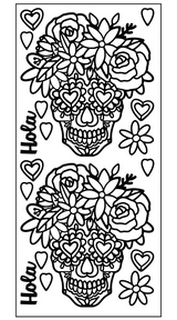 Sugar Skull Outline Sticker