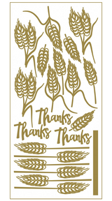 Wheat Outline Sticker - Gold