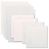 6x6 & 8.5x11 - Warm & Cool Glitter Paper Bundle, 4pc (8 Sheets)