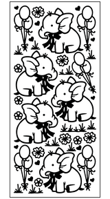 Elephant Outline Sticker