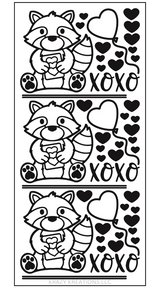 Raccoon Outline Sticker