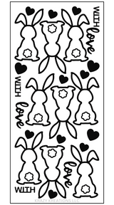 Bunny Peeps Outline Sticker