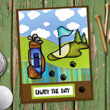 Golfing Outline Sticker