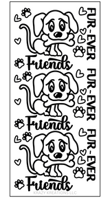 Friends Furever Outline Sticker