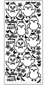 Chicks Outline Sticker