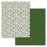 BULK Magical Christmas Paper -  Holly / Green Twigs , 8.5x11