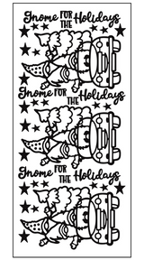 Gnome for the Holidays Outline Sticker