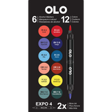 OLO 6pc Alcohol Marker Set, EXPO 4