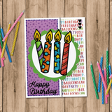 Birthday 1 Outline Sticker Bundle