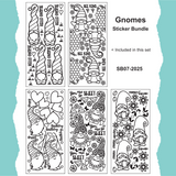 Gnomes Outline Sticker Bundle