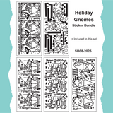 Holiday Gnomes Outline Sticker Bundle