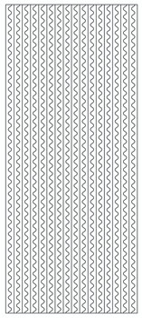 Wave Borders Sticker, Black Wave Borders Sticker, Black