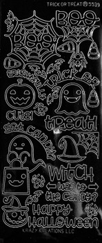 Trick Or Treat Outline Sticker Trick Or Treat Outline Sticker