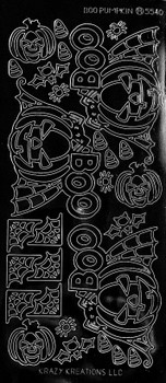Boo Pumpkin Outline Sticker Boo Pumpkin Outline Sticker