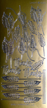 Wheat Outline Sticker - Gold Wheat Outline Sticker - Gold