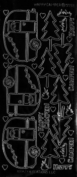 Happy Camper Outline Sticker Happy Camper Outline Sticker