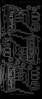 Holiday Truck Outline Sticker Holiday Truck Outline Sticker