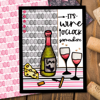 Wine O'Clock Outline Sticker Wine O'Clock Outline Sticker