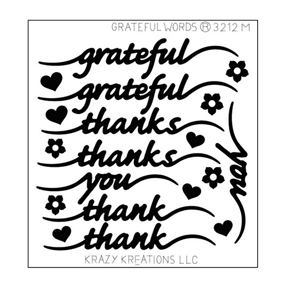Grateful Words Sticker - Mini