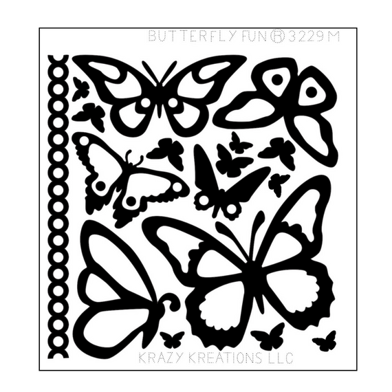 Butterfly Fun Mini Outline Sticker