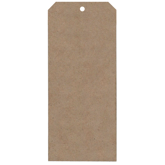 Large Chipboard Tags, Snipped Corners, 3pc