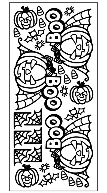 Boo Pumpkin Outline Sticker