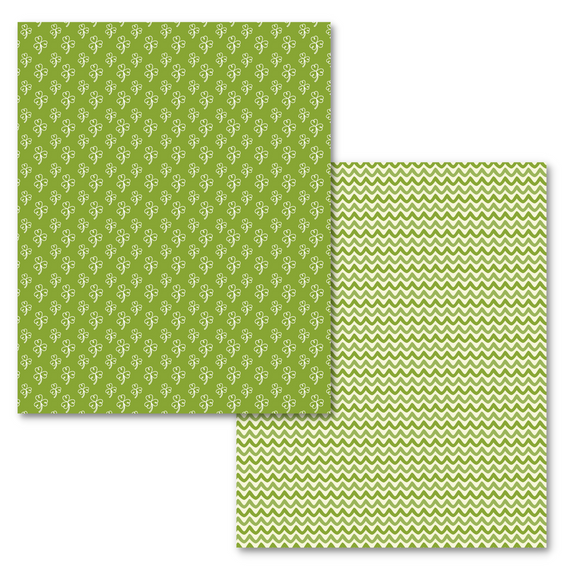 BULK Sunny Meadow Paper - Shamrock/Green Waves, 8.5x11, 12pc