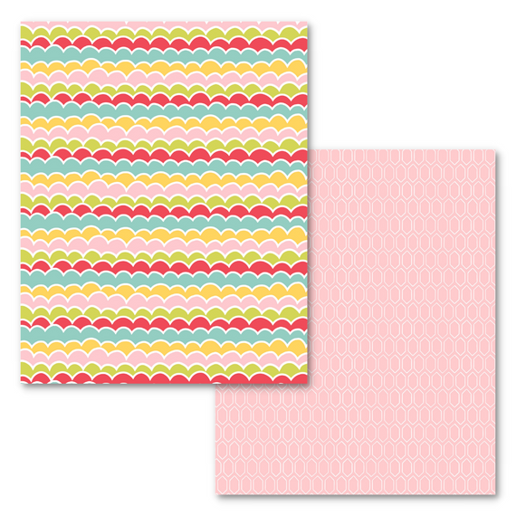 BULK Beautiful Blooms Paper - Colorful Waves / Pink Pattern, 8.5x11