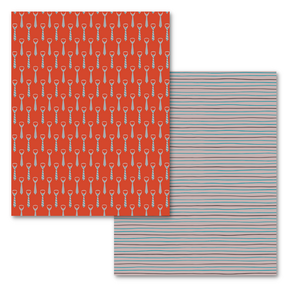 BULK Guy Time Paper - Ties / Horizontal Lines, 8.5x11