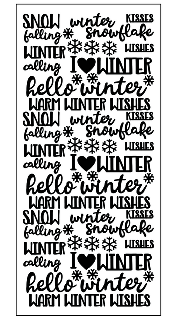 Winter Words Sticker
