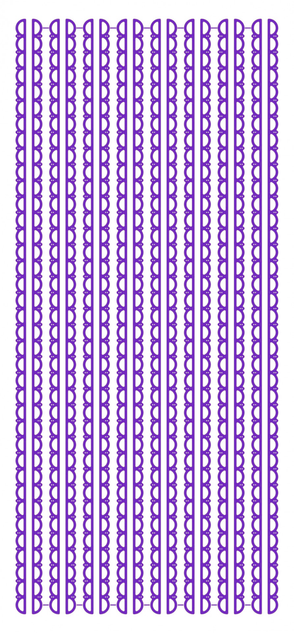 Lace Border Sticker, Holographic Purple