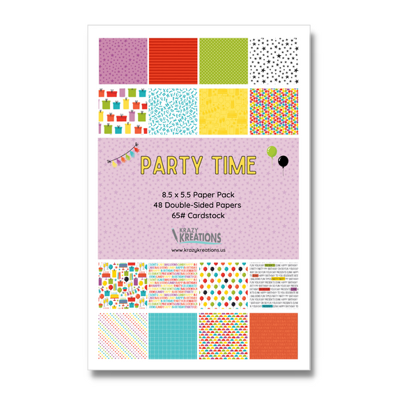 Party Time Paper Pad, 5.5 x 8.5, 48pc