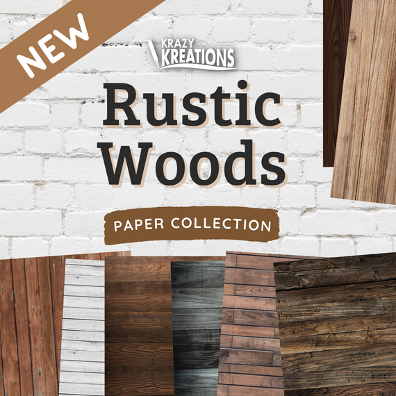Rustic Woods Paper Collection, 8.5x11, 12pc