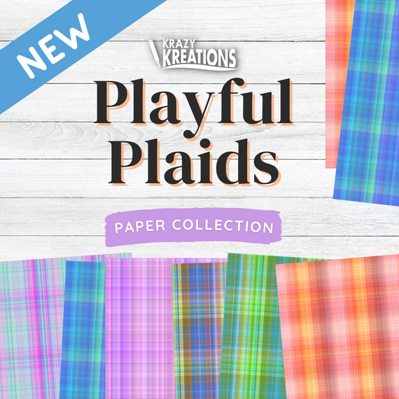 Playful Plaids Paper Collection, 8.5x11, 12pc