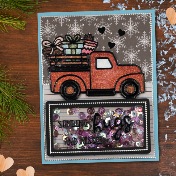 Vintage Truck Shaker Card Kit