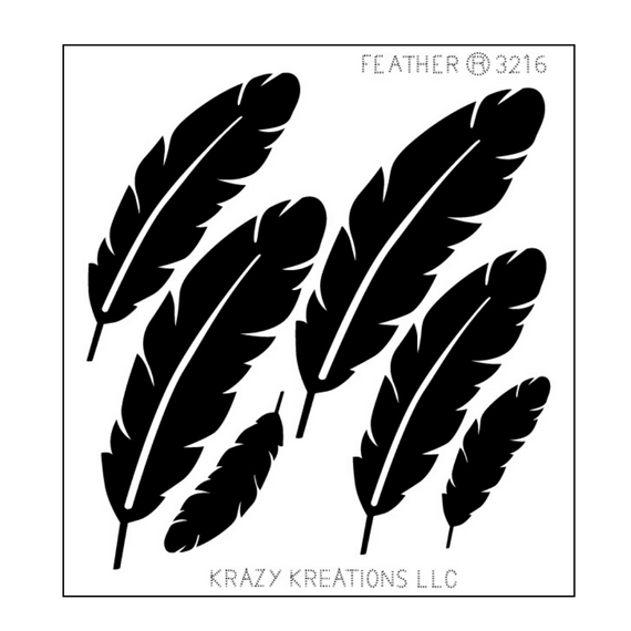 Feathers Mini Sticker - White