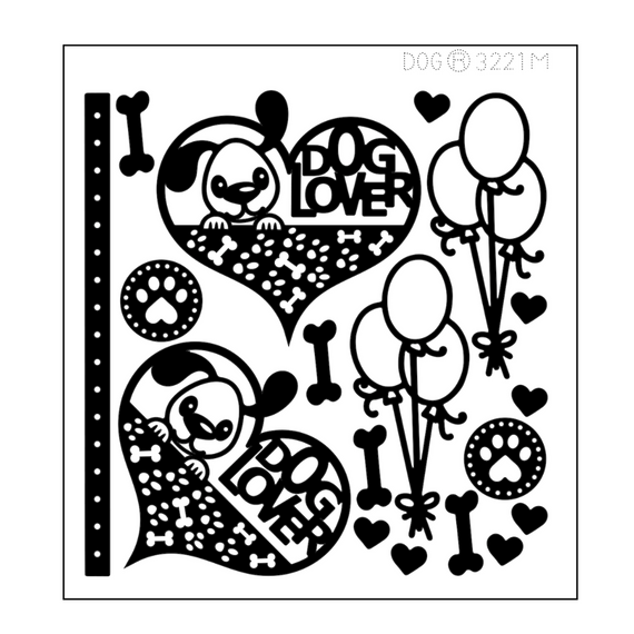 Dog Lover Mini Outline Sticker