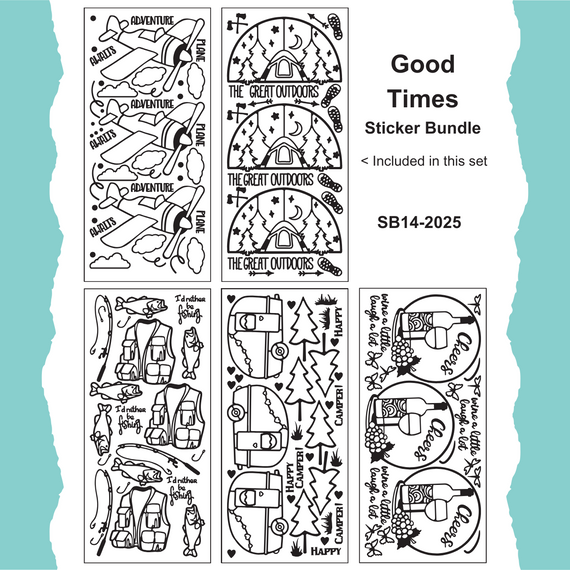Good Times Outline Sticker Bundle