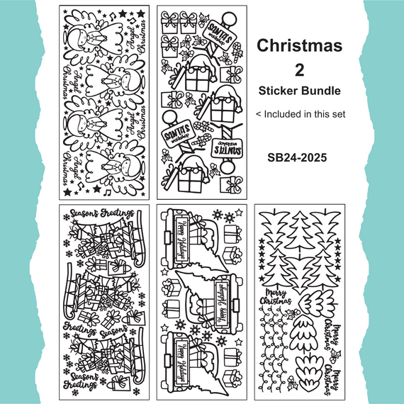 Christmas 2 Outline Sticker Bundle