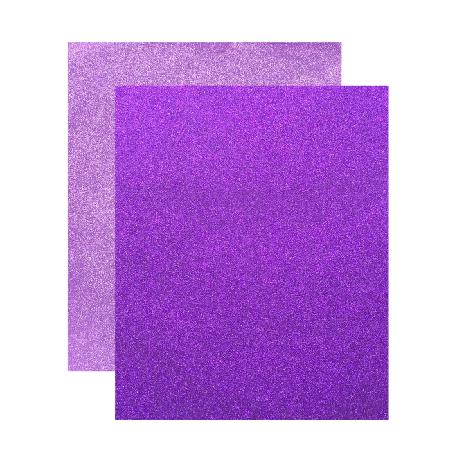 Micro Fine Glitter Paper, Purple/Lavender,  5" x 6", 2 Sheets