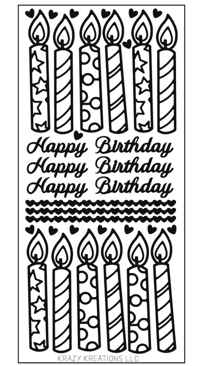Candles Outline Sticker