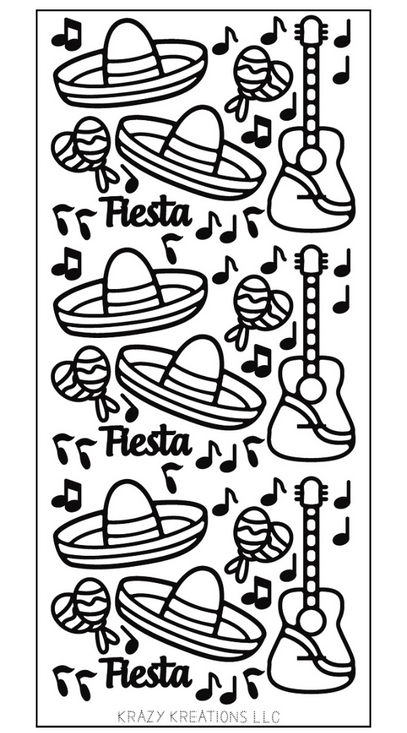 Fiesta Outline Sticker