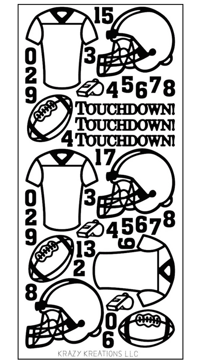 Football Outline Sticker