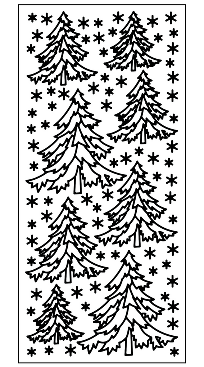 Fir Trees Outline Sticker